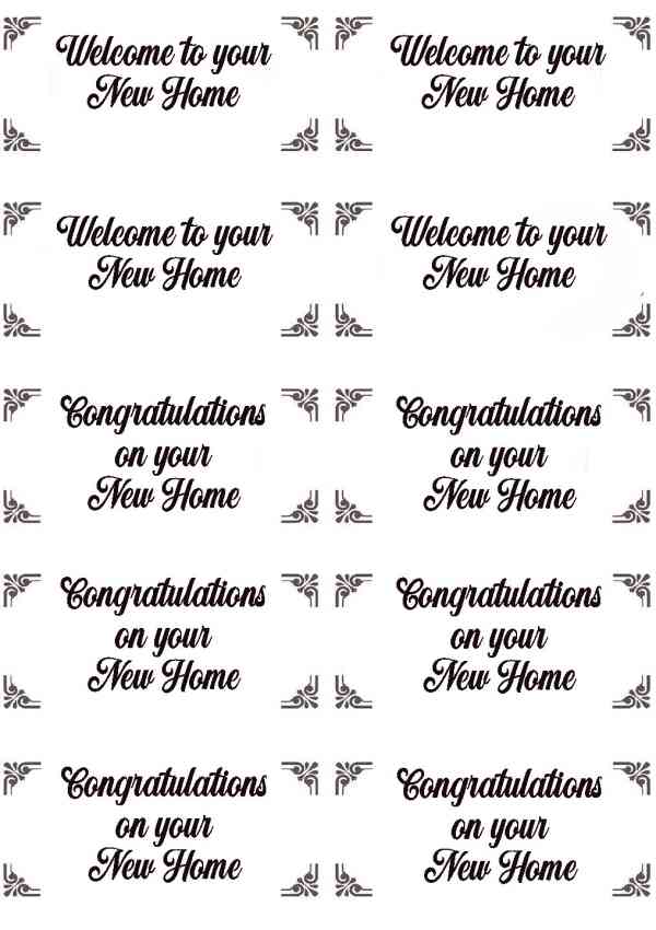 New Home Gift Box Labels