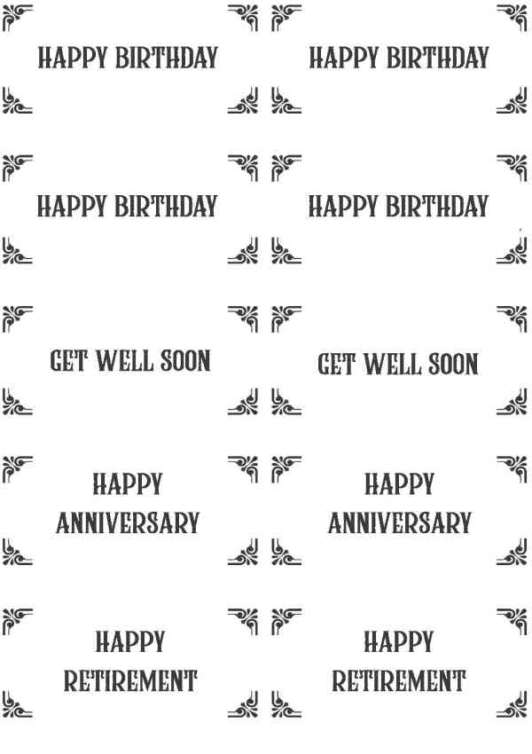 Birthday Retirement Anniversary Gift Box Labels