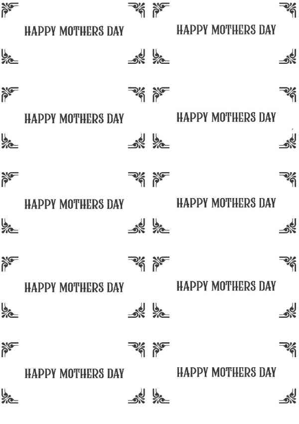 Happy Mothers Day Gift Box Labels