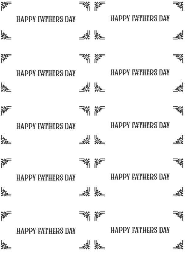 Happy Fathers Day Gift Box Labels