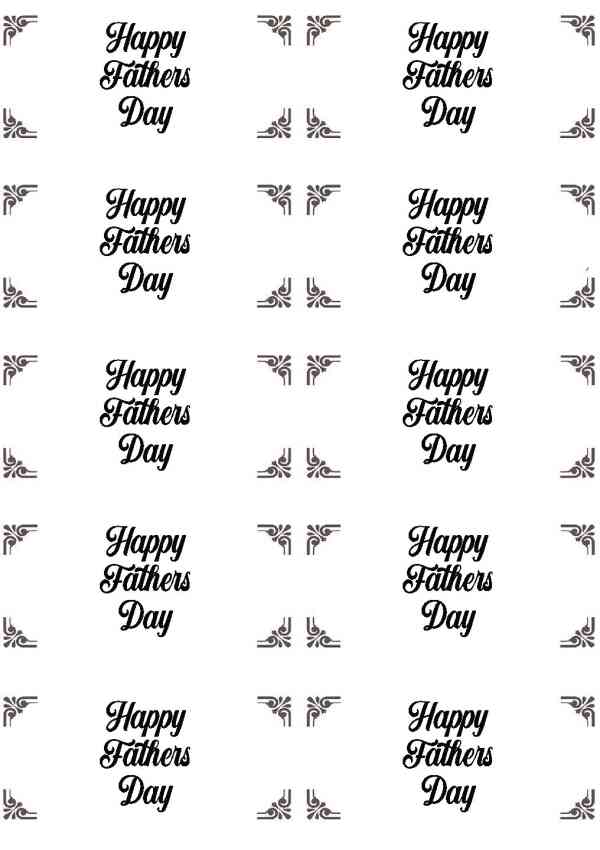 Happy Fathers Day Gift Box Labels